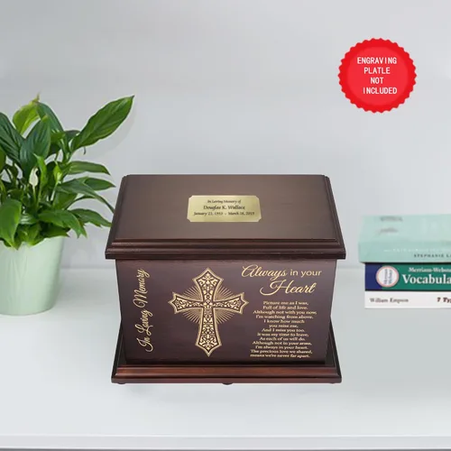 Miniatura 6 de Urnas Conmemorativas de Cremación para Cenizas Humanas de Adultos Hombres y Mujeres, Caja de Madera y Ataúd para Cenizas de Hombres, Mujeres