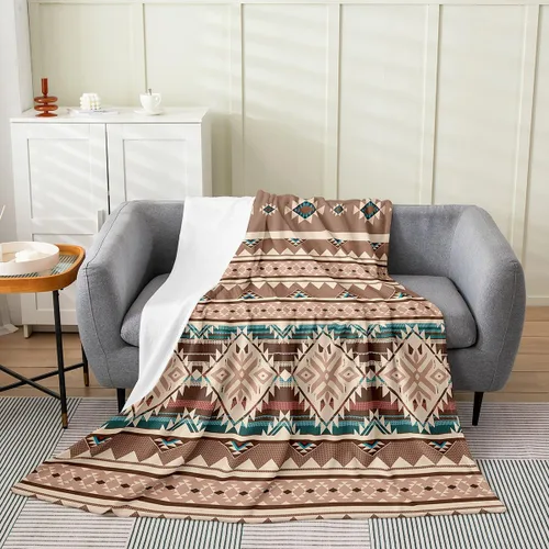 Miniatura 31 de Erosebridal Western Cowgirl Blanket 40x50 Western Cowboy Fleece Flannel Blanket for Bed Sofa Crib Horseshoe Boots Southwestern Fuzzy Plush Throw
