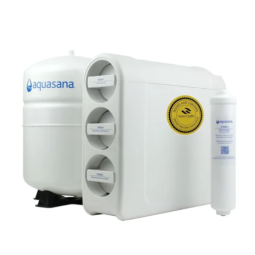 Aquasana SmartFlow® Filtro de agua de ósmosis inversa | Sistema RO bajo el fregadero | Certificado WQA hasta el 99,99% de 90 contaminantes sin grifo