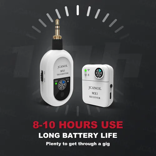 Miniatura 7 de Sistema de monitor inalámbrico en el oído, sistema IEM inalámbrico estéreo 2.4G con transmisor de cinturón receptor de emparejamiento automático