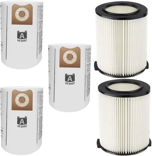 Paquete de 2 filtros VF4000 para Ridgid Vac Wet Dry de 5-20 galones, apto para aspiradoras Husky de 6-9 galones WD5500 WD0671 RV2400A RV2600B
