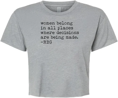 Miniatura 13 de Women's Screen Printed Crop Tee, Shirts With Sayings