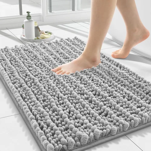 Miniatura 286 de Smiry Alfombras de Baño 24x16 pulgadas, Alfombras de Baño de Chenilla Extra Suaves y Absorbentes, Respaldo de Goma Antideslizante, Lavable a Máquina