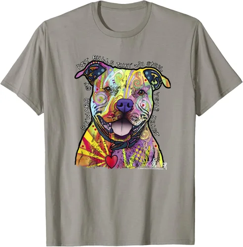 Miniatura 29 de Beware Of Pit Bulls, Dean Russo Pitbull Original - Camiseta para amantes de los perros, Negro
