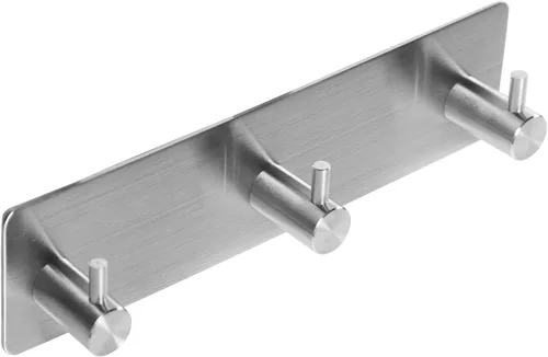Miniatura 10 de Ganchos adhesivos negros para toallas para baño, montaje en pared, sin taladro, para ducha, resistente, gancho de pared, toallero autoadhesivo