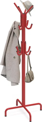 Miniatura 7 de Simple Houseware - Perchero de pie organizador para abrigos y sombreros, 12 ganchos, bronce