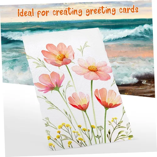 Miniatura 9 de ARTIBETTER 25sheets Cold Press Watercolor Paper Deckle Edges Blank Artist Paper for Painting Sketching and Card Making Versatile Use for All Skill
