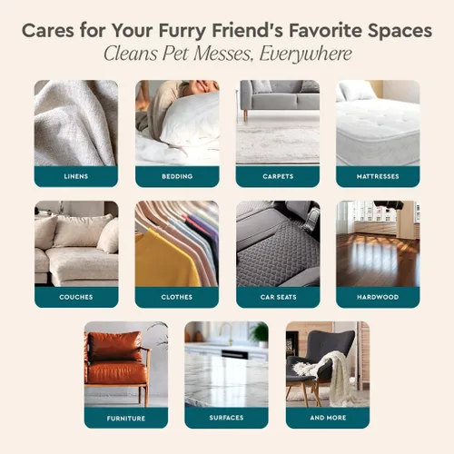 Miniatura 6 de Puracy Eliminador de manchas y olores de mascotas de platino natural, eliminador profesional de olores de orina de mascotas con enzimas naturales