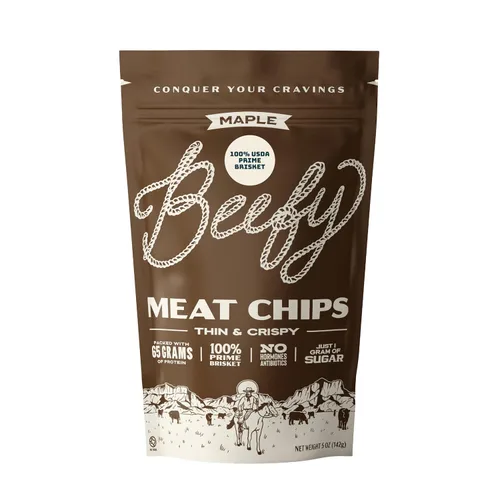 Miniatura 16 de BEEFY Meat Chips - Mostaza Miel - 2.5oz. 100% Prime Brisket. 13g de proteína por onza.