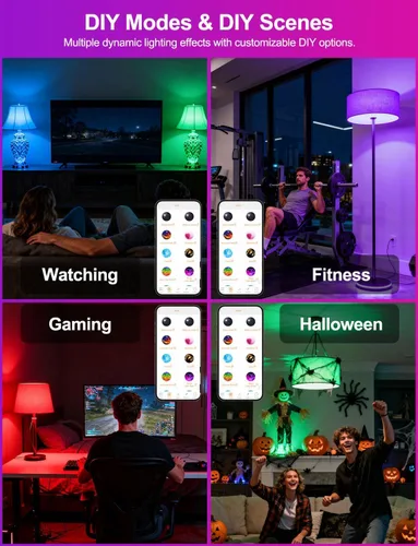 Miniatura 5 de ILC Bombillas inteligentes Alexa de 10 W (equivalente a 70 W) compatibles con dispositivo Echo requerido por Alexa, 900 lúmenes, color blanco cálido