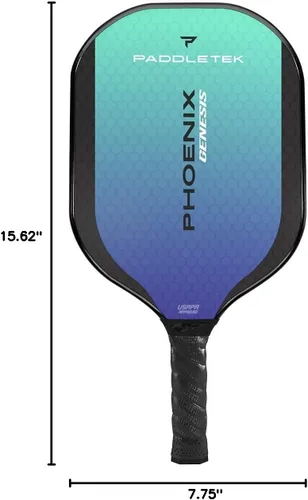 Miniatura 7 de Paddletek Phoenix Genesis - Paletas profesionales de pickleball con núcleo de panal - Superficie epoxi de policarbonato y fibra de vidrio - Agarre