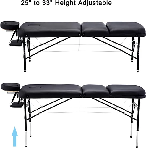 Miniatura 5 de Artechworks Mesa de masaje plegable portátil ligera de 28 pulgadas de ancho, 3 pulgadas, para salón facial, spa, cama de tatuaje con patas