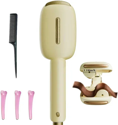 Waver rizador de pelo, varita rizadora de playa, herramienta de rizador de pelo iónico con 3 barriles de cerámica para todo tipo de cabello,