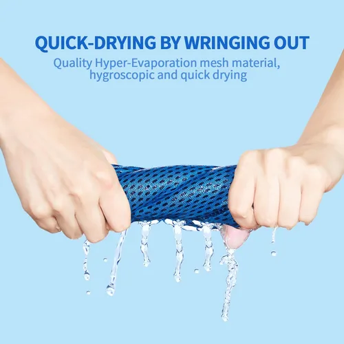 Miniatura 3 de Honoson 10 toallas refrescantes a granel – Toallas frías para cuello y cara, de microfibra, transpirable, para gimnasio, yoga, viajes, campamento