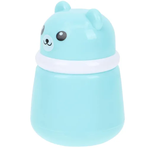 FOMIYES Recipiente de polvo de oso de dibujos animados, dispensador de polvo de talco portátil, botella de almacenamiento fácil de aplicar para Azul