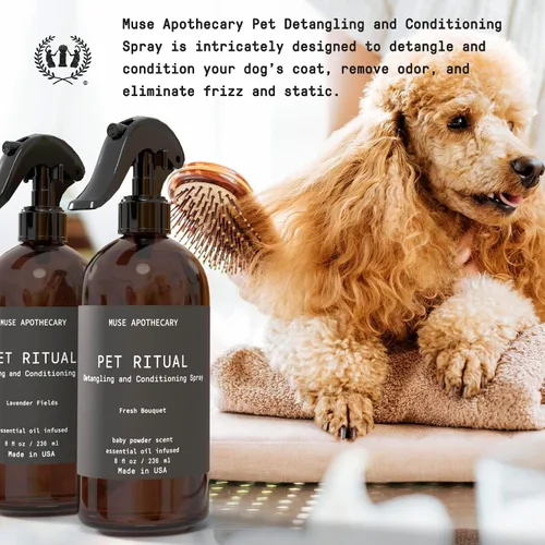 Miniatura 2 de Muse Apothecary Pet Ritual - Aerosol desenredante para perros y gatos, espray desenredante para mascotas, acondicionador desenredante en aerosol