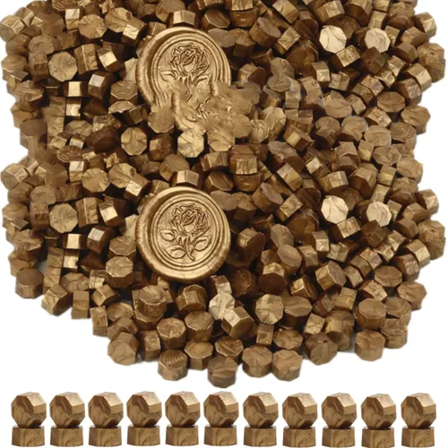 Miniatura 8 de 300 cuentas de sellado de cera, cuentas de cera de sellado, cuentas de sellado de cera octágono para sello de cera, tarjetas, invitaciones de boda