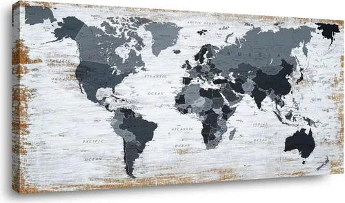 Miniatura 12 de Mapa de los Estados Unidos para decoración de pared, mapa de los Estados Unidos, arte de pared para decoración de pared, fondo de madera, US Map