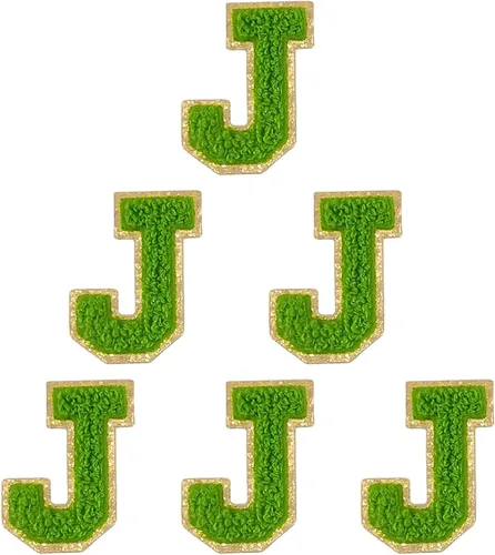 Miniatura 39 de 6 piezas de parches de letras de chenilla autoadhesivas, parches de letras preppy de 2 pulgadas para bolsos, ropa y sombreros, grandes pegatinas