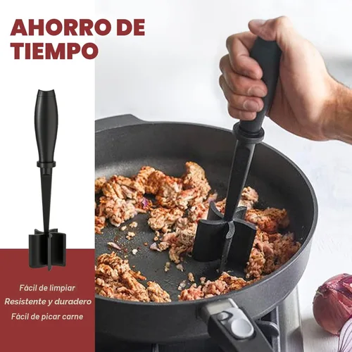 Miniatura 4 de Picador de carne, molinillo de hamburguesas, triturador de alta calidad resistente al calor para carne molida, molinillo de hamburguesas, Negro