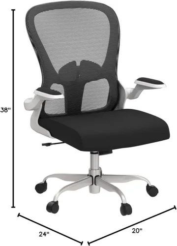 Miniatura 2 de Silla de oficina ergonómica, cómoda silla giratoria para oficina en casa, silla de escritorio de malla transpirable, silla de computadora de apoyo