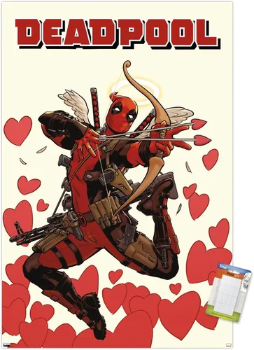 Miniatura 11 de Marvel Comics Deadpool - Póster de pared de Cupido, 22.4 pulgadas de largo x 14.7 pulgadas de ancho, versión premium sin marco