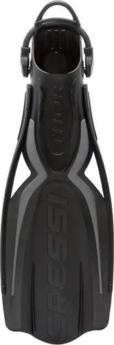 Miniatura 2 de Cressi Aletas de tacón abierto para adultos con correa elástica para buceo - Fuerza, potencia, comodidad, estética, ligereza - Thor EBS: Made in