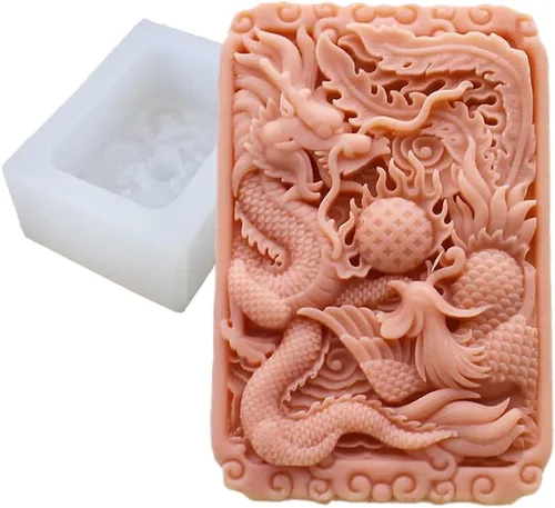 Miniatura 8 de Molde de jabón de silicona para velas artesanal, hecho a mano, chocolate, caramelo, pastel, gallo, (11506)