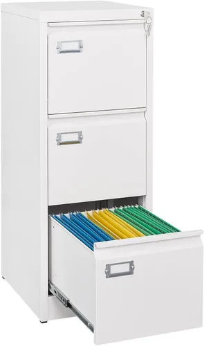 Miniatura 26 de Archivador de 2 cajones con cerradura, archivador vertical móvil para colgar carpetas tamaño A4/carta/legal, debajo del escritorio, pequeños