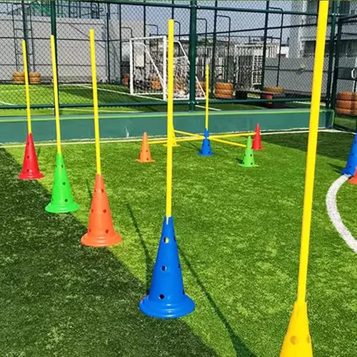 Miniatura 8 de YXXSDP Juego de conos de obstáculos profesionales, conos de entrenamiento ajustables y postes de agilidad, equipo de práctica multideportivo