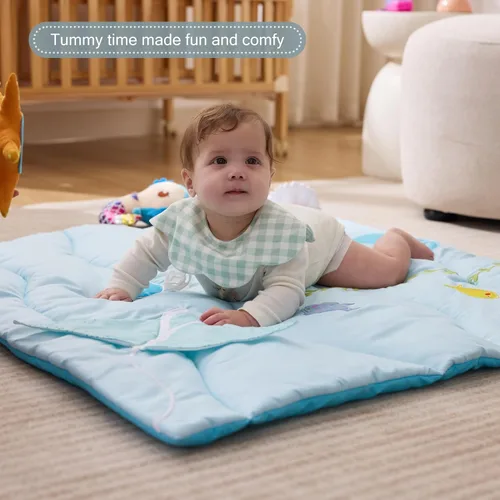 Miniatura 2 de UTEX Tapete de alta calidad 9 en 1, tapete sensorial suave para bebés, tapete de gimnasio para juegos de bebé, regalo esencial para recién nacidos