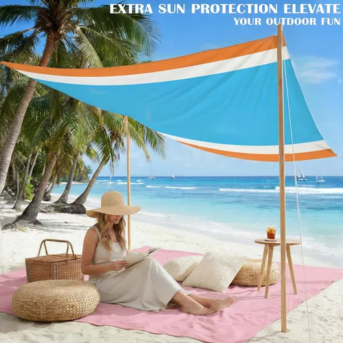 Miniatura 78 de Famstar Beach Blanket Oversized Extra Large 78"X81"/10'X9',Waterproof Sandproof Beach Blanket 2-8 Adults Lightweight Durable for Travel Camping