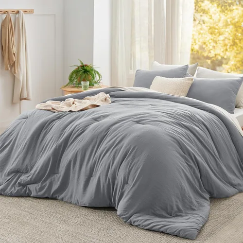 Miniatura 44 de Bedsure Juego edredón suave prelavado individual/individual XL, 365 días, cálido relleno alternativo GentleSoft™, 1 edredón ligero:68x88 pulgadas