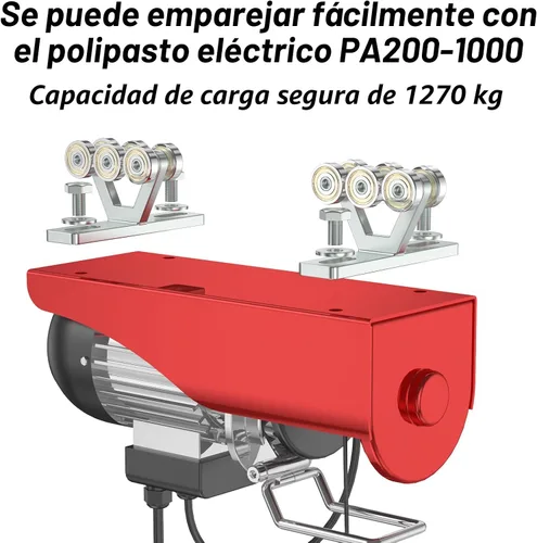 Miniatura 5 de SKTREX - Carrito de elevación de 6 ruedas con rodillos - Conjunto de carrito de puntal para elevador eléctrico - Se ajusta a canales de puntal