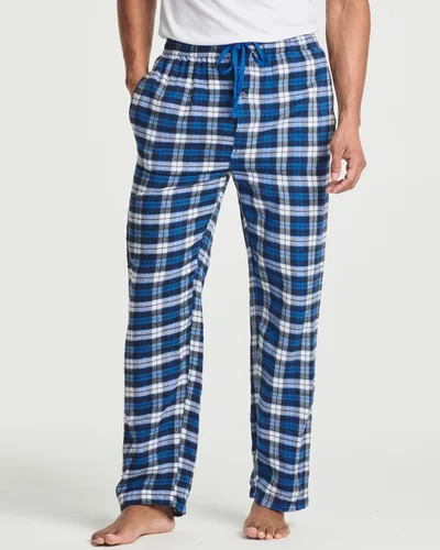 Miniatura 2 de Paquete de 3 Pantalones de pijama para hombre Pantalones de franela de algodón de punto Bragueta de botón (disponible en tallas grandes y altas)