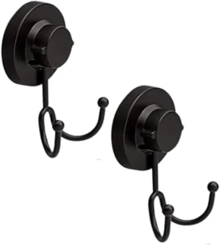 Miniatura 7 de Gecko-Loc Ganchos de ventosa de alta resistencia Accesorio de ducha de acero inoxidable - Negro