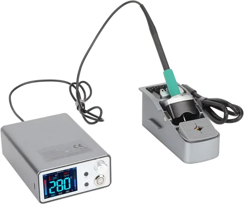 Miniatura 8 de Estación de soldadura inteligente, pantalla digital de grado profesional, control PID de 96 W, mango T210 de calentamiento rápido para reparación