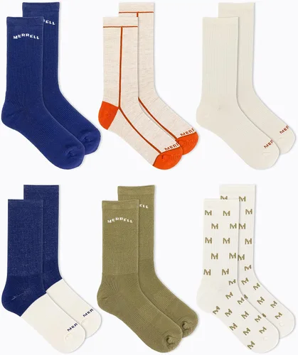 Miniatura 2 de Merrell Calcetines acolchados reciclados para hombres y mujeres, unisex, paquete de 6 pares, banda de soporte de arco y gestión de la humedad