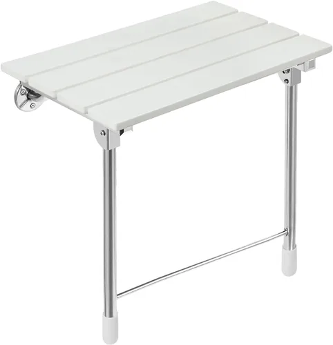 Asiento de ducha plegable con montaje en pared - Plegable hacia arriba y hacia abajo, banco para personas con discapacidad para personas mayores
