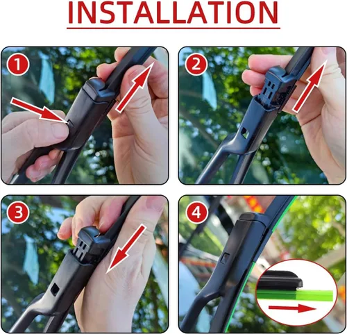 Miniatura 6 de Escobillas para limpiaparabrisas delantero compatible con Audi A1 2010-2017 de 24 + 16 pulgadas, accesorios de cortador de cepillos 2010 2011 2012