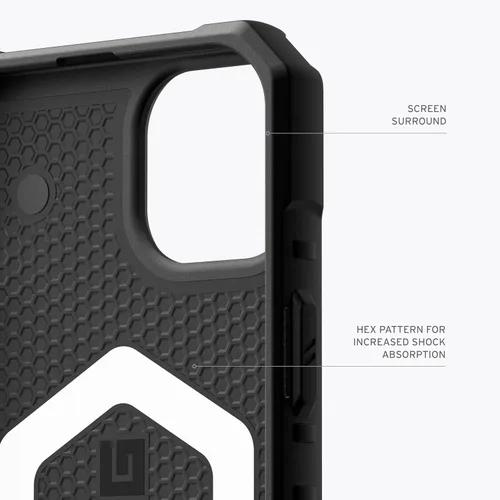 Miniatura 5 de URBAN ARMOR GEAR UAG - Funda compatible con iPhone 15 Plus de 6.7 pulgadas, Pathfinder transparente ceniza/negro, imán integrado compatible
