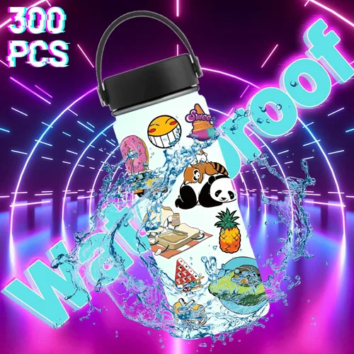Miniatura 4 de 300 piezas de calcomanías VSCO para botellas de agua, computadora portátil, niños y adolescentes - Paquete de calcomanías de vinilo bonito