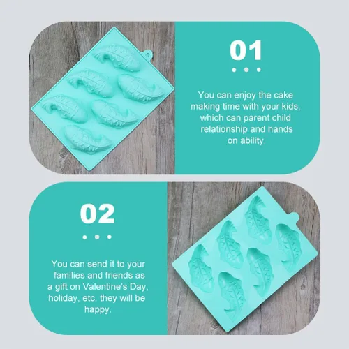 Miniatura 7 de Juego de moldes para tartas, 2 moldes para hornear peces de carpa, para bricolaje, velas, sopa, epoxi, kit de decoración de pasteles