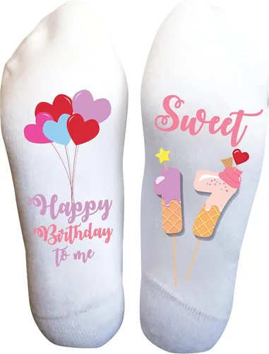 Miniatura 5 de Calcetines Divertidos Mis Quince para Niñas Adolescentes, Regalo de Quinceañera del 15º Cumpleaños, Recuerdo de Fiesta Personalizado