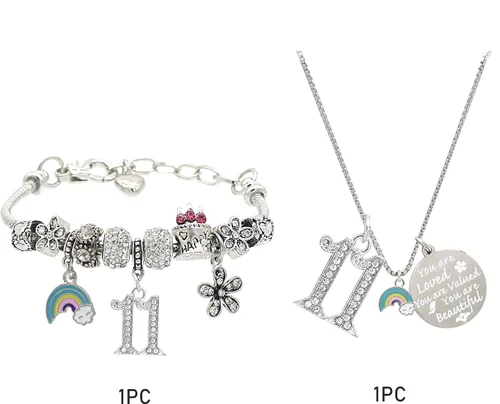 Miniatura 7 de Regalo de cumpleaños número 11, regalo de cumpleaños número 11, collar de cumpleaños número 11, regalos para niñas de 11 años, pulsera con dije