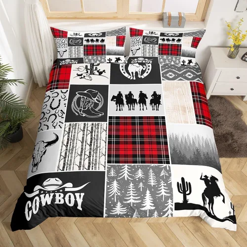 Miniatura 10 de Manfei Juego de funda de edredón de pingüino de dibujos animados para niños, tamaño King, bonito juego de ropa de cama de animales de poste ártico