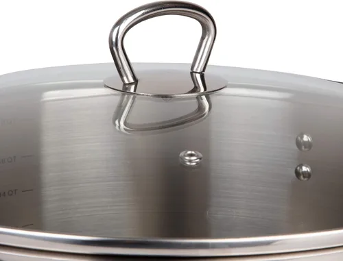Miniatura 6 de Camerons Olla de 20 cuartos de galón con tapa, olla de acero inoxidable de tres capas de grado profesional 18/10 – Olla de grado comercial