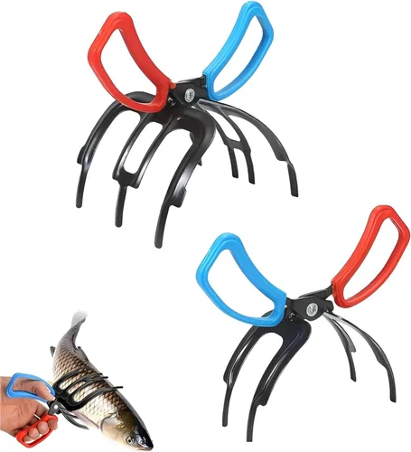 Miniatura 9 de Pinza de peces de 3 garras, alicates de pesca de metal multifuncionales, herramienta antideslizante para capturar peces, accesorios de pesca ligeros