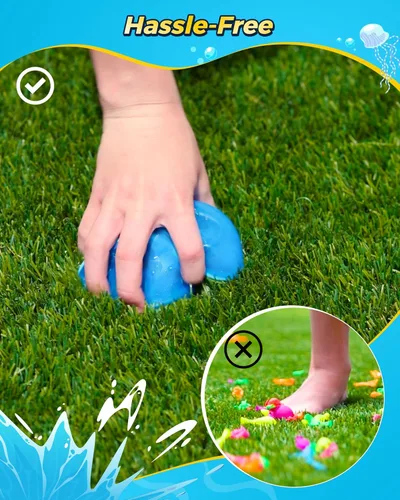 Miniatura 8 de SOPPYCID - Globos de agua reutilizables, sin látex, bomba de agua para piscina, sin atar, fácil llenado rápido, bolas de agua magnéticas