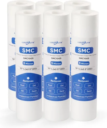 Whole House - Cartucho de filtro de agua de polipropileno hilado de 10 x 2.5 pulgadas para Culligan P5, WH-S200-C, HF-360A, P5A, P5-10, SDC-25-1005,